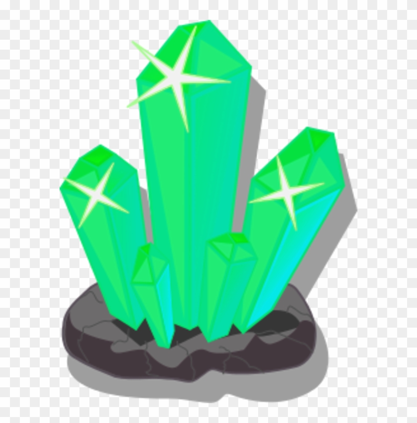 Crystals Clipart Green - Powerpoint Template Crystal #999908