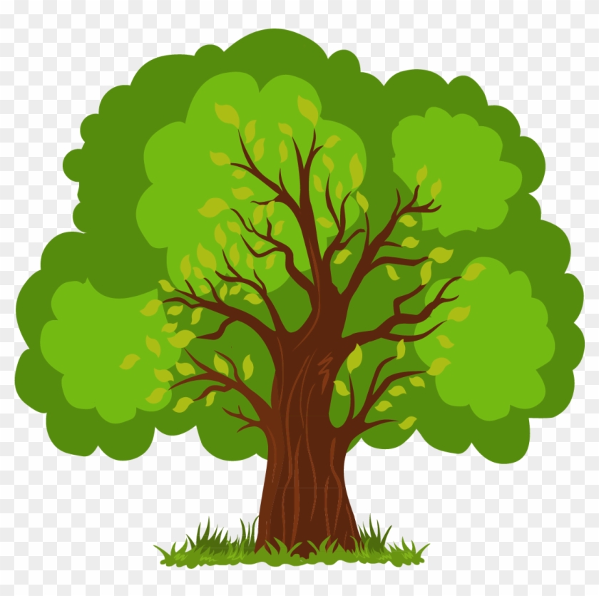 Euclidean Vector Tree Vector Hand Painted Lush Tree - Tree Vector Png Illustration #999941