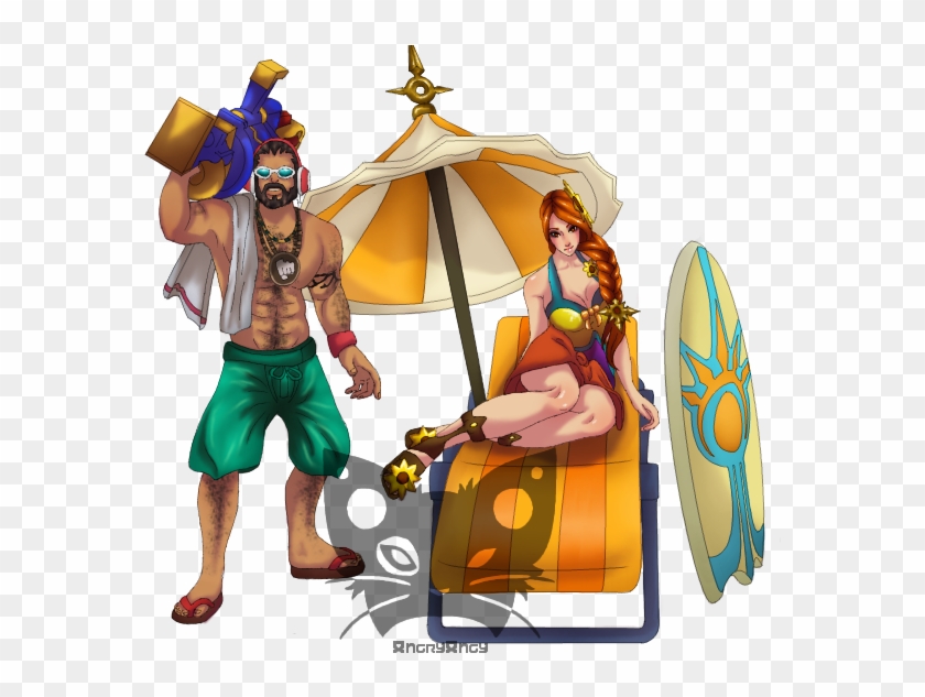 Poolparty Graves And Poolparty Leona By Angryangysart - Cartoon #1000009