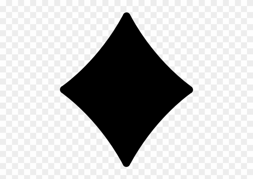 Diamond Symbol Free Icon - Black Diamond Shape Transparent #1000090
