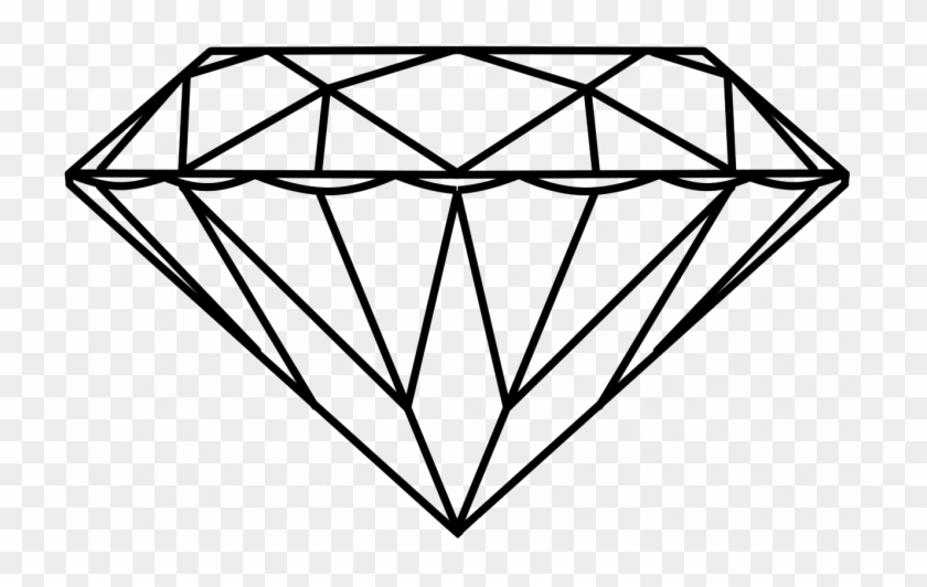 Diamond Shape Coloring Page Adult Of A Free Pages - Transparent Diamond #1000093