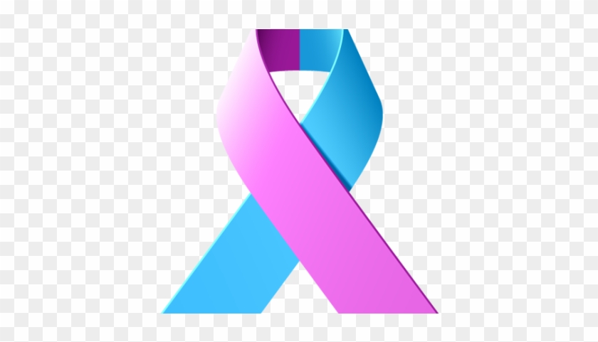 Add A Twibbon To My Profile Picture - Blue Pink Breast Cancer Ribbon #1000177