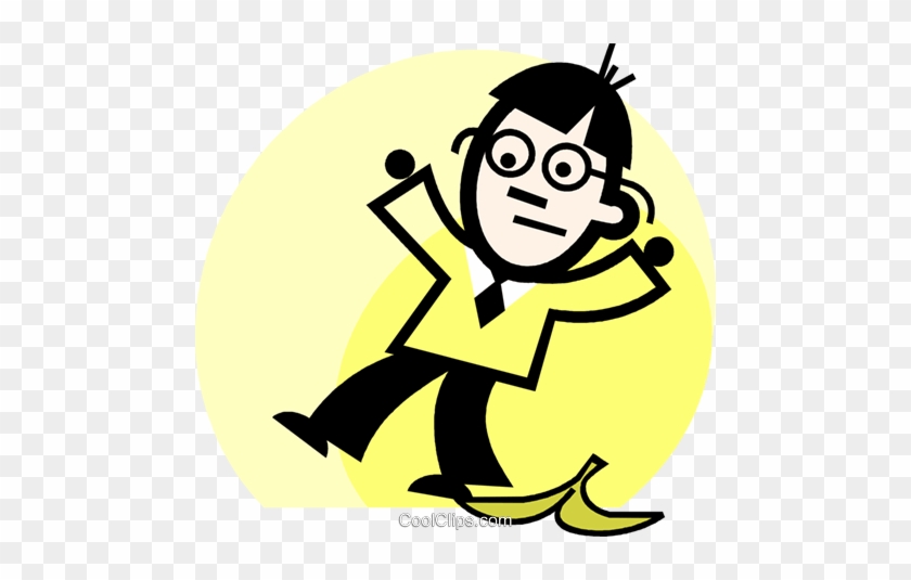 Banana Free To Use Clipart - Boy Slipping On Banana Peel #1000251