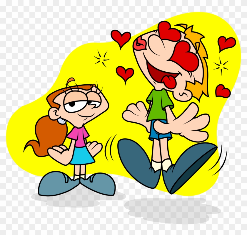 Falling In Love Girl Clip Art - Cartoon In Love Crush #1000272