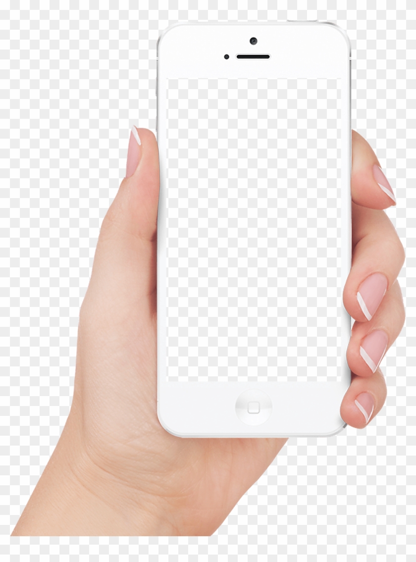 In Hand White Iphone - Iphone With Hand Png #1000357