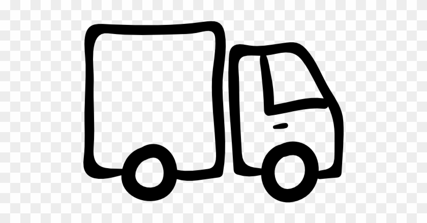 Truck Hand Drawn Vehicle With Container Free Transport - Hand Drawn Trucks #1000377