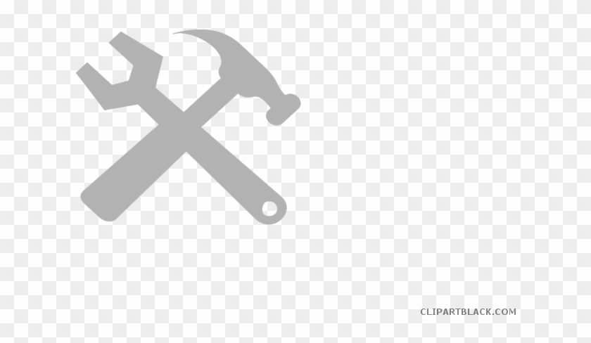 Hammer Silhouette Tools Free Black White Clipart Images - Hammer And Wrench Icon #1000507