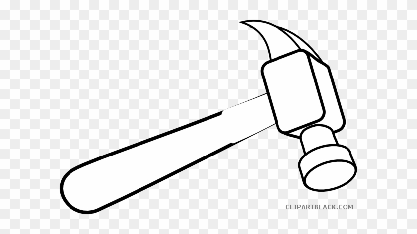 Hammer Outline Tools Free Black White Clipart Images - Tools Clipart Black And White #1000516