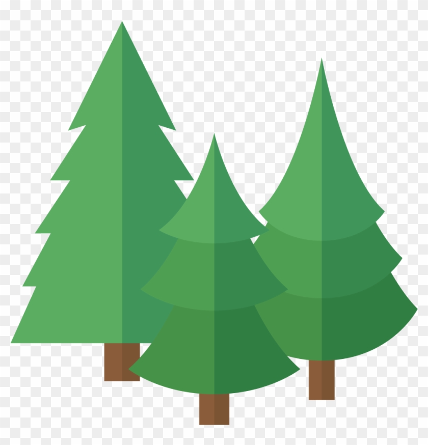 Cartoon Trees - Flat Pine Tree Png #1000519