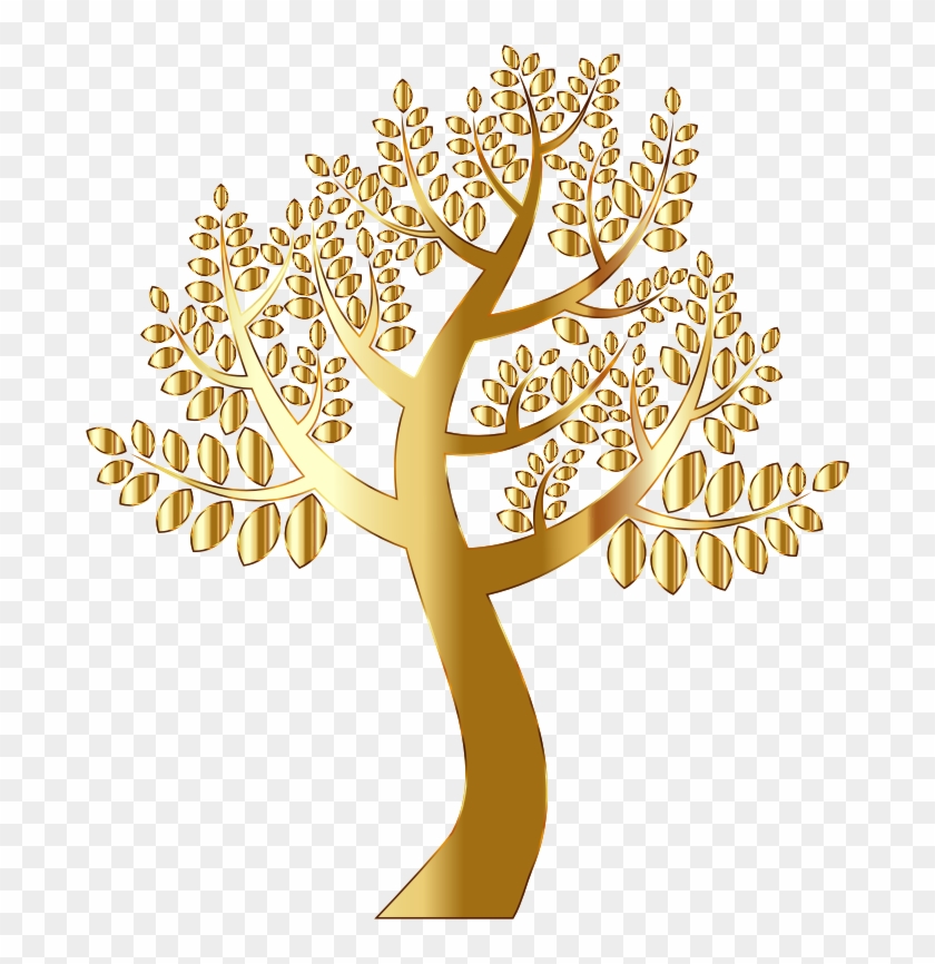 Transparent Tree With Roots Clip Art Download - Gold Tree Transparent Background #1000630