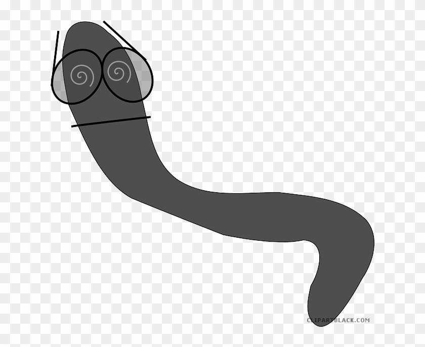 Cartoon Worm Animal Free Black White Clipart Images - Worm Clip Art #1000748