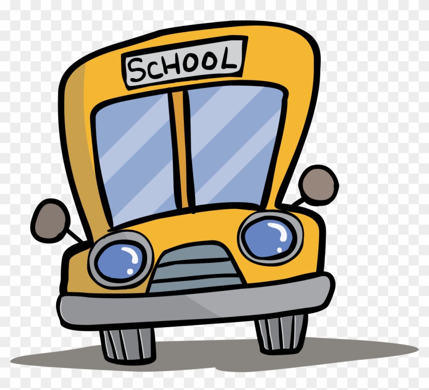 Free School Bus Front Clipart Image - School Bus Clipart Transparent #1000827