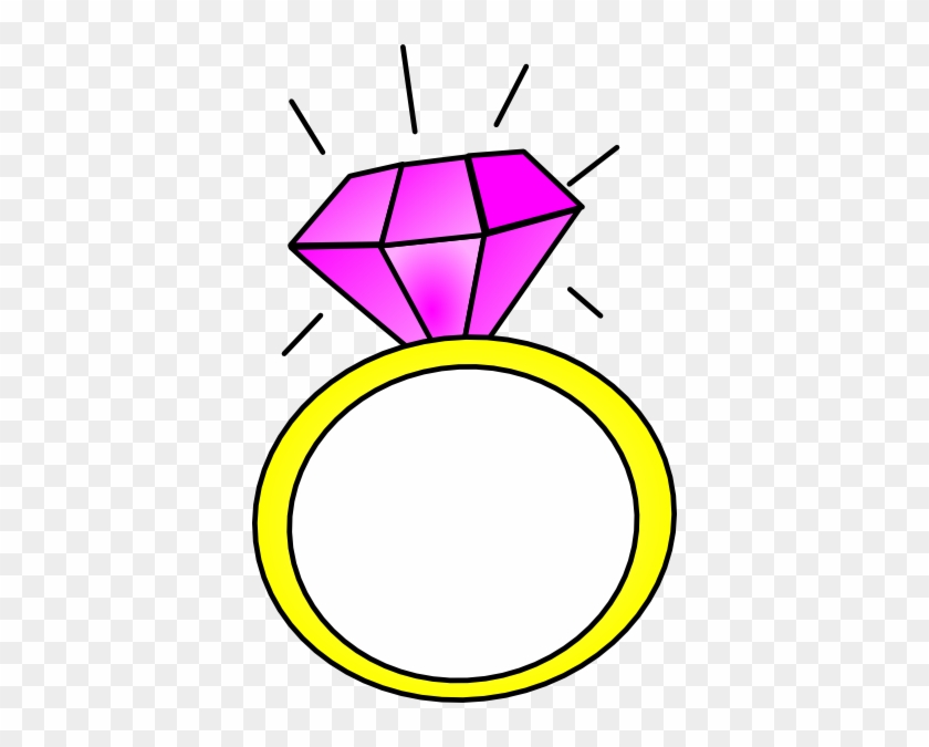 Pink Diamond Ring Clip Art At Clker - Ring Clipart #1000851