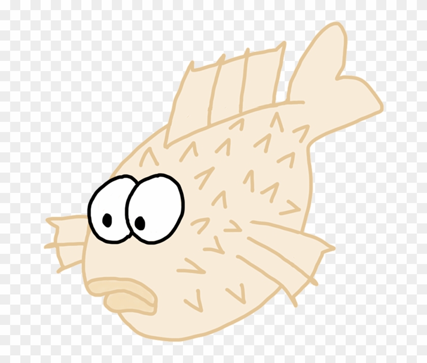 Shark Like Fish Drawing, Funny Cartoon Puffer Fish - Drawing #1000986