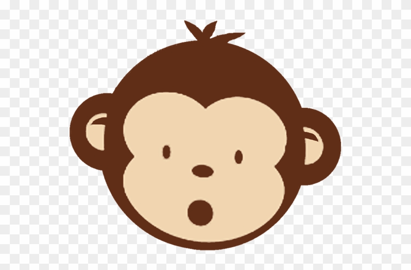 Monkey Face Clip Art Black And White - Monkey Baby Face Cartoon #1001052