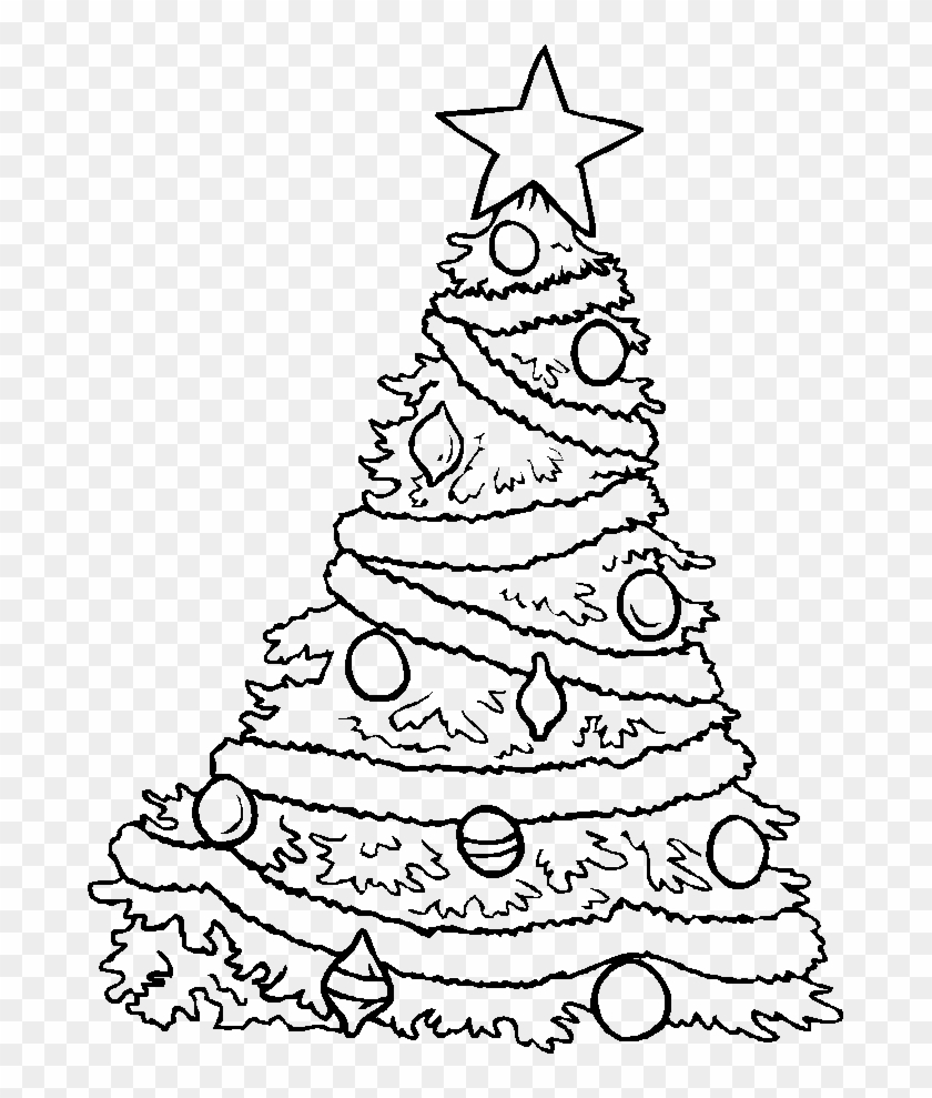 Christmas Tree With Stars Coloring Pages - Święta Bożego Narodzenia Kolorowanki #1001108