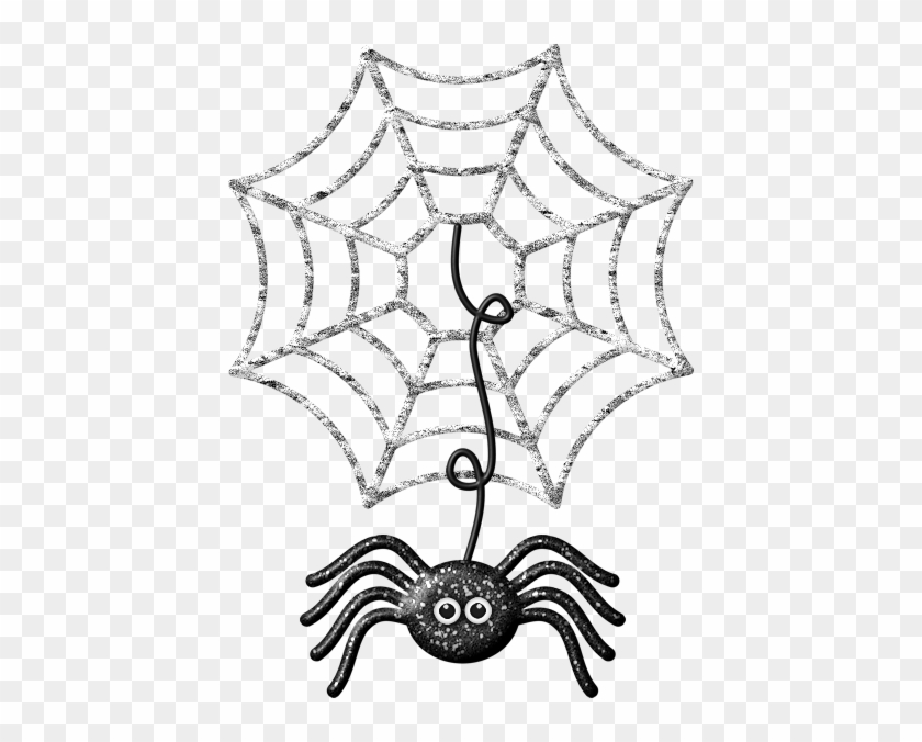Coleccion Halloween By Rosimeri Minus - Spider Web Black And White Clipart #1001145