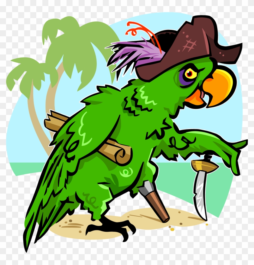 Parrot Pirate - Parrot Pirate Clip Art #1001282