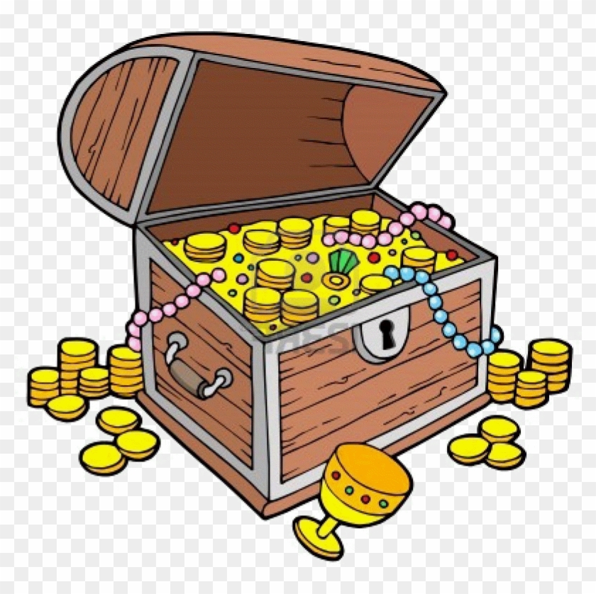 Treasure Chest Clip Art - Pirate Treasure Chest Clipart #1001369