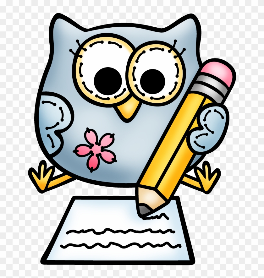 Core French - Owl Writing Clipart #1001431
