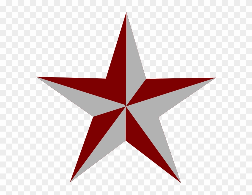 Western Stars Clipart - Red And Grey Star #1001506