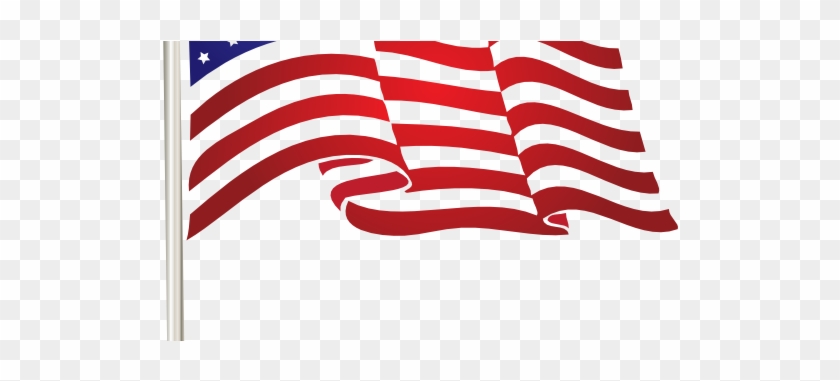 Waving Us Flag Hi - American Flag Clip Art #1001556