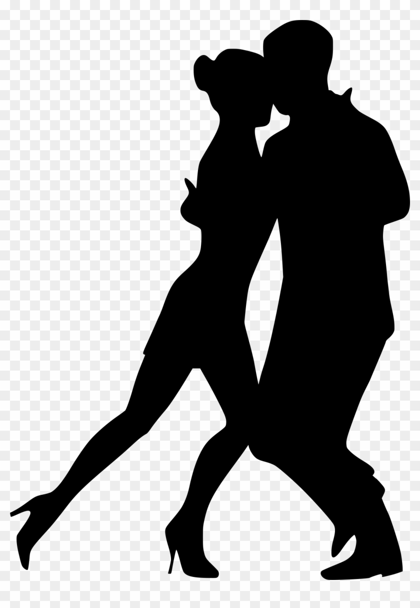Dancing Clipart Transparent - Salsa Dancing Couple Silhouette #1001605
