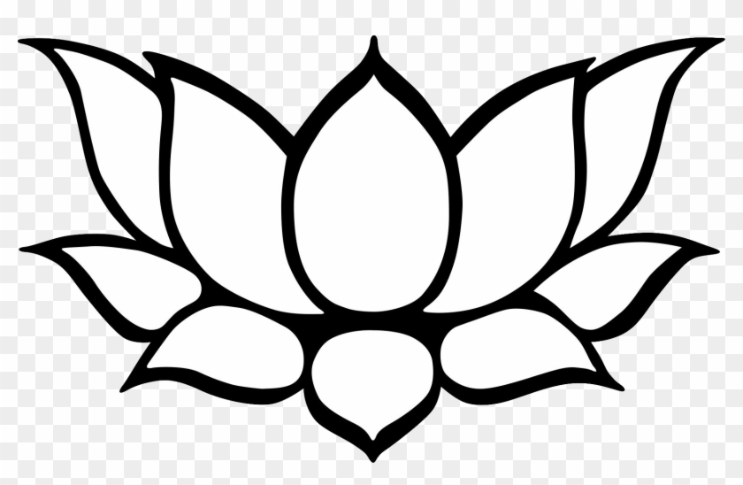 Pin By Psychedelic0211 On Favorite Logo - Lotus Flower Simple Drawing #1001618