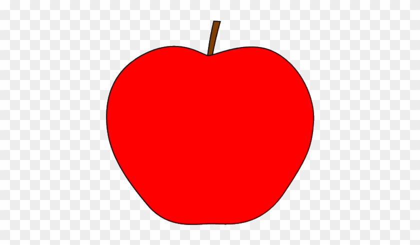 Red Apple With Stem Clipart Sketch, Op Lge 11 Cm - Apple Without Stem Clipart #1001669