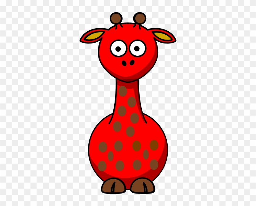Red Giraffe With 16 Dots Clip Art At Clker Com Vector - Red Giraffe Cartoon #1001744