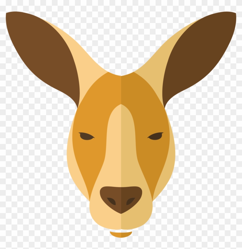 Macropodidae Kangaroo Dog Cartoon Giraffe - Kangaroo Head Cartoon #1001761