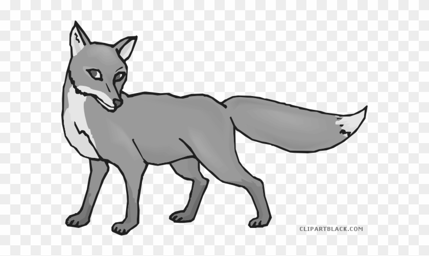 Fox Animal Free Black White Clipart Images Clipartblack - Food Chain Of The Forest #1001778