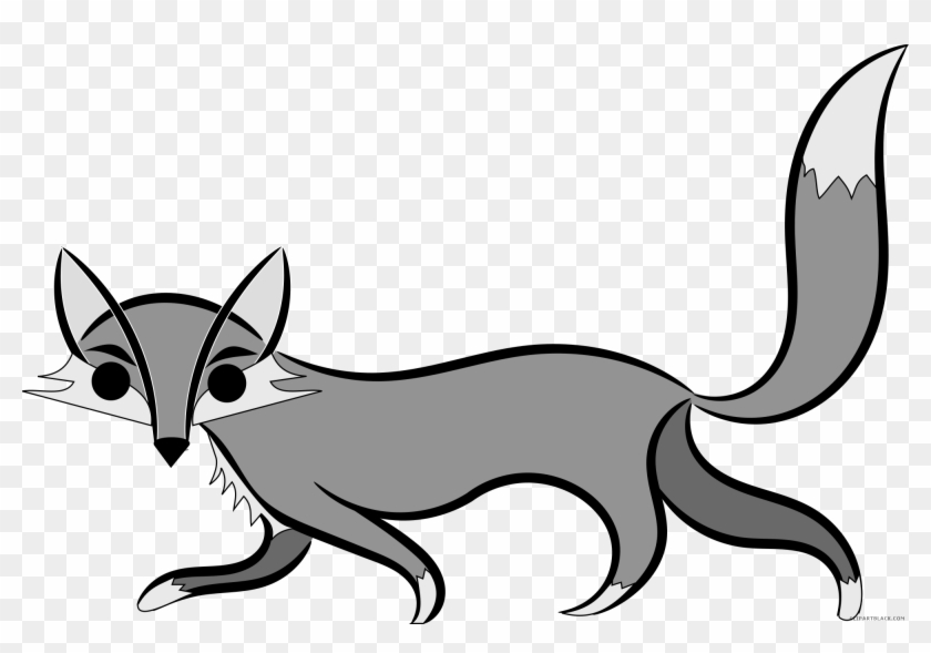 Fox Animal Free Black White Clipart Images Clipartblack - Oh- Für Fuchs-grund! Mousepads #1001787