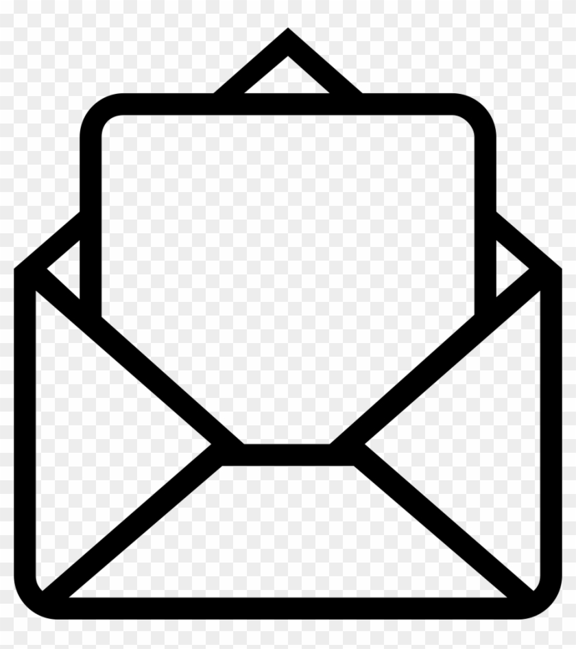 Mail Envelope Opened Outlined Interface Symbol Comments - Icon Surat Png #1001822