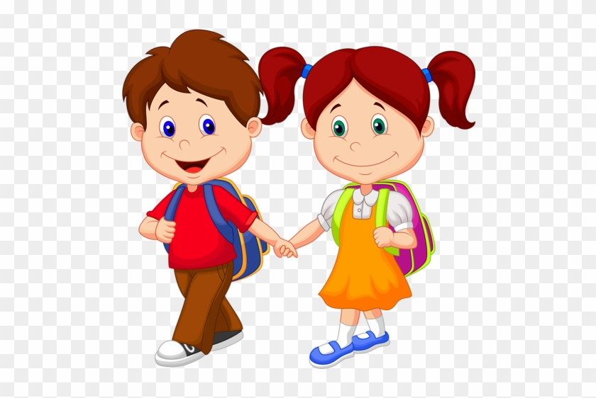 School Kids Clipart - School Girl And Boy Clipart #1001855