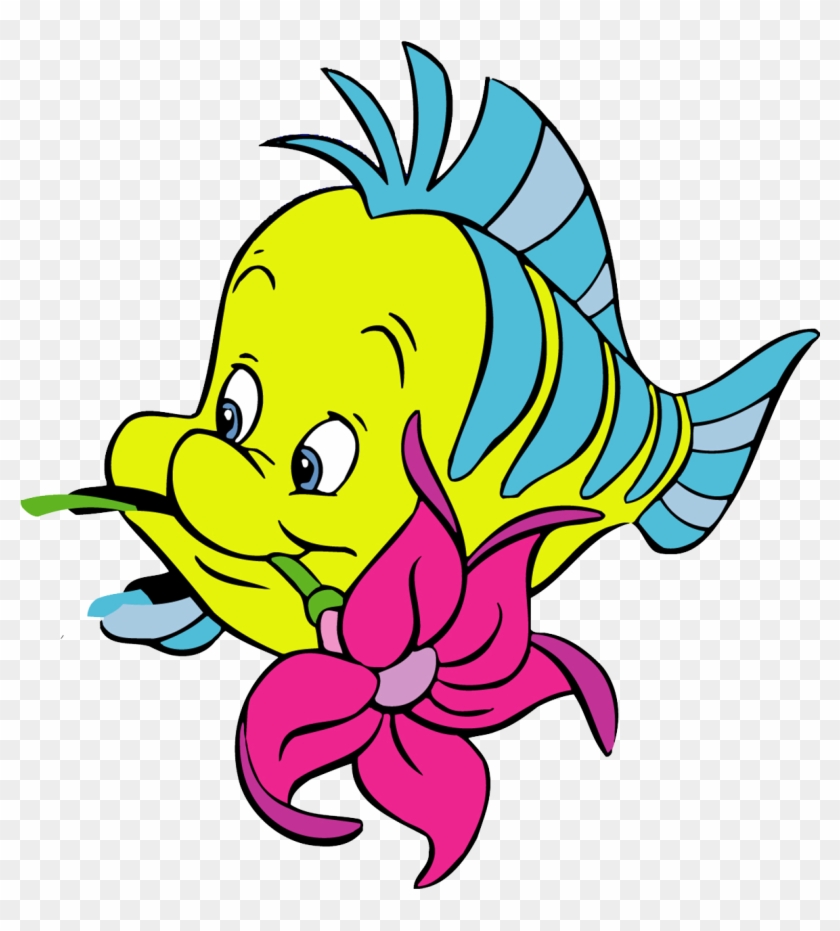 Flounder Fish Cartoon Clip Art - Personagem Da Pequena Sereia #1001932