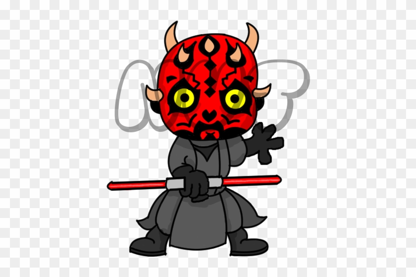 Darth Maul Watermark By Thedonutman99 - Cartoon #1002054