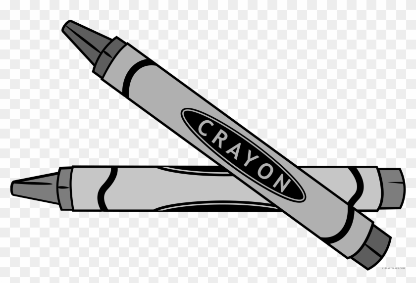 Crayon Tools Free Black White Clipart Images Clipartblack - Crayon Png #1002293