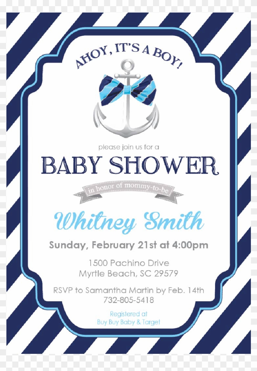 Ahoy Its A Boy Clipart For Kids - Its A Boy Baby Shower Invitations #1002324