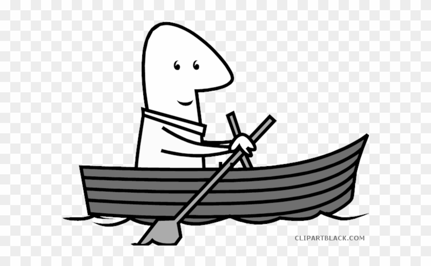 row boat clip art black and white