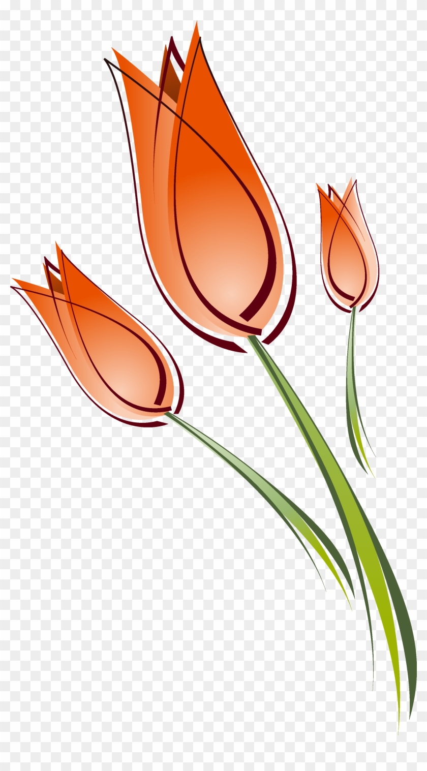 Tulip Drawing Clip Art - Tulip Drawing #1002484