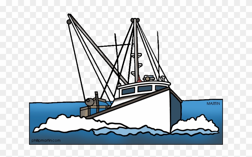 Fishing Boat Clipart Fisherman - Fishing Trawler Clipart #1002494