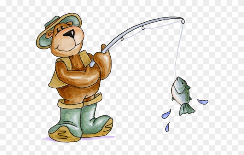 <3 - Bear Fishing Clipart #1002508
