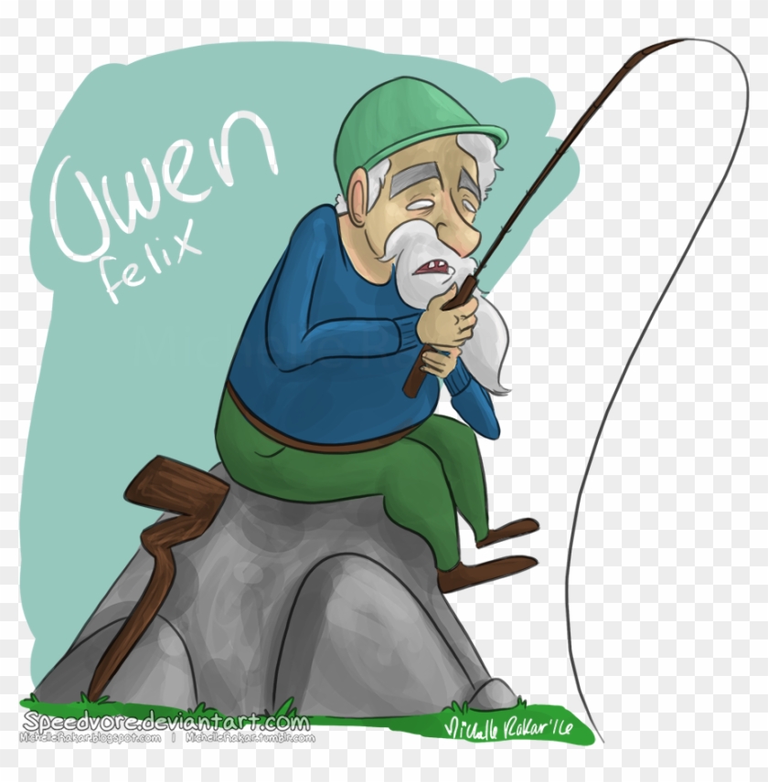 Owen Is A Lonely Old Fisherman Who Lives On An Island - Cartoon #1002515