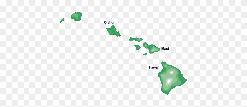 Hawaiian Island Chain Clip Art Yb8xxk Clipart - Topographical Map Of Hawaii #1002558