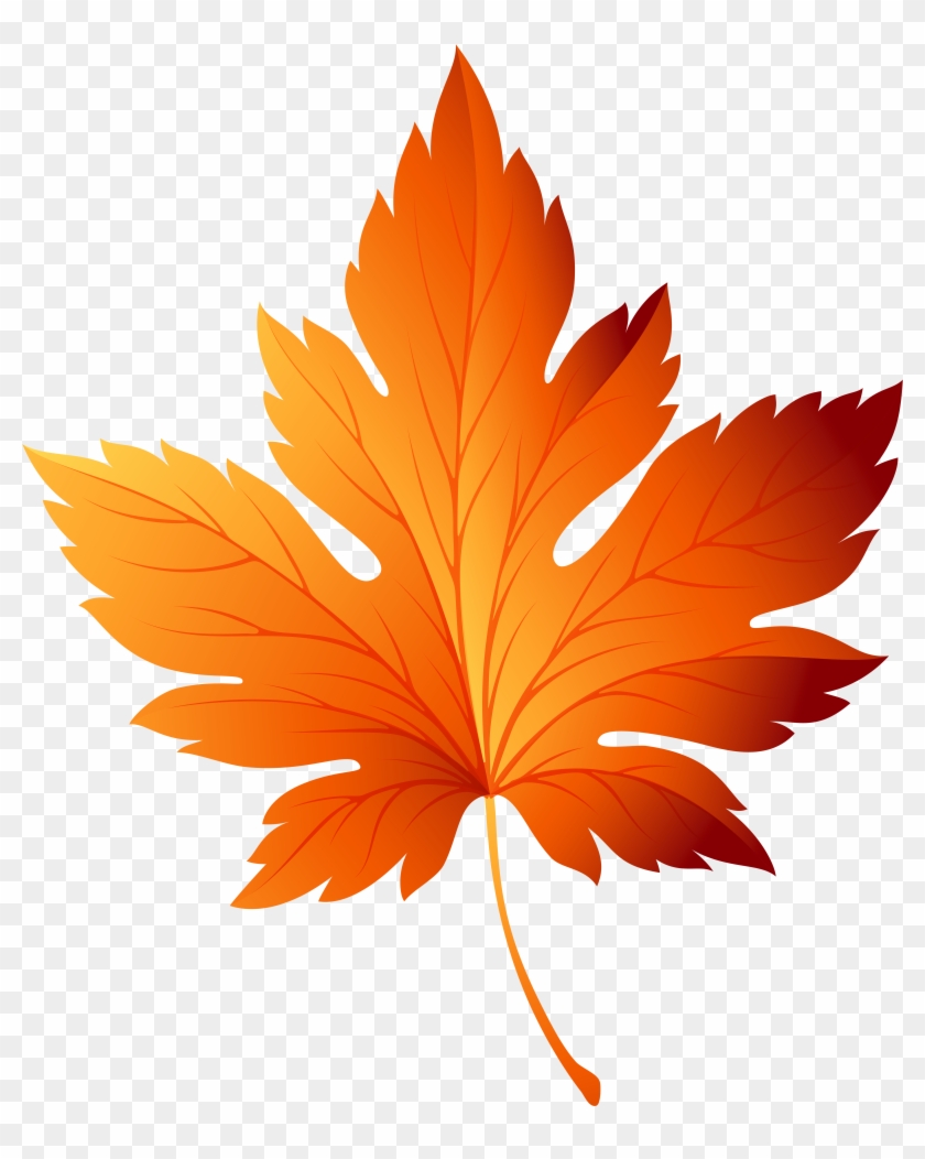 Clip Art Of Fall Leaves Decorative Branch With Autumn - Fall Leaf Clip Art #1002587