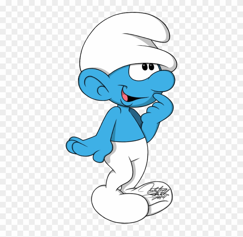 Smurfs Clipart Gullible - Confused Smurf #1002622