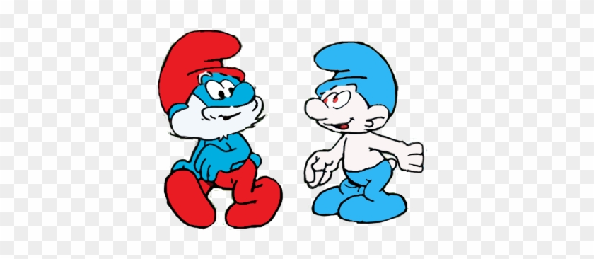 Papa Smurf And Blanco Smurf By Vasilia95 On Deviantart - Blanco Smurf #1002630