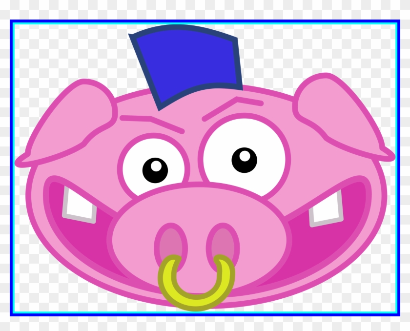 Amazing Pig Clip Art Pict Of Cute Silhouette And Trend - Pig With A Ring In Its Nose #1002653