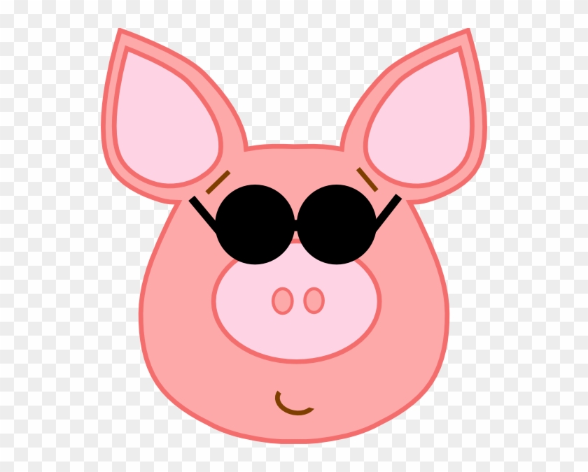 Clipart - Pig Roundcartoon - Pig Ear Clipart #1002658